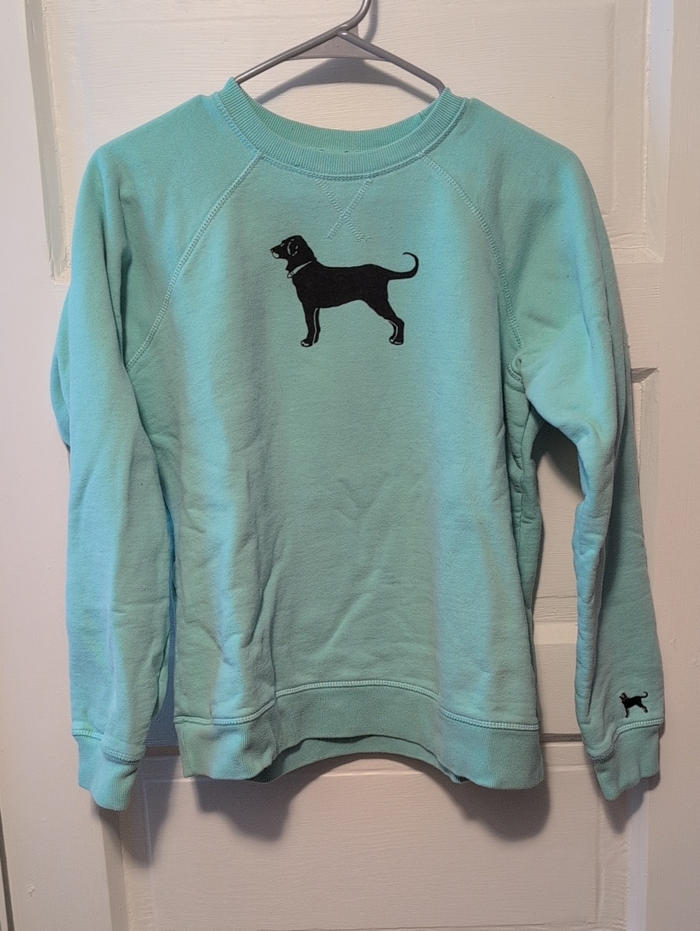 The Black Dog Mint Crewneck Sweatshirt with Black Dog Graphic